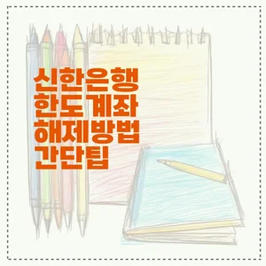 신한은행 한도계좌 해제방법 간단팁