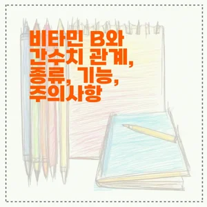 비타민 B와 간수치 관계, 종류, 기능, 주의사항